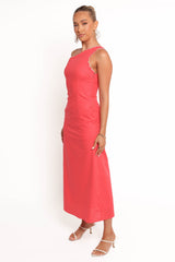 Amani Midi Dress - Coral