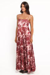 Elanor Maxi Dress - Pale Burgundy