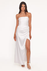Kara Strapless Maxi Dress - White