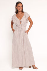 Martin Maxi Dress - Cherry Red Stripe