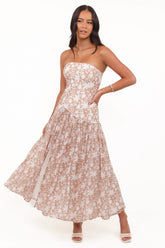 Nyx Strapless Maxi Dress - Mocha
