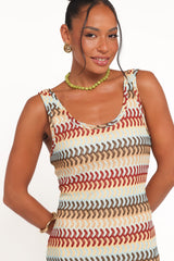 Sommer Midi Dress - Multi Stripe