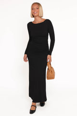 Warren Long Sleeve Maxi Dress - Black