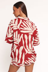 Lilo Short Set - Red Palm Print