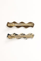 Cheri Hair Clips - Brown