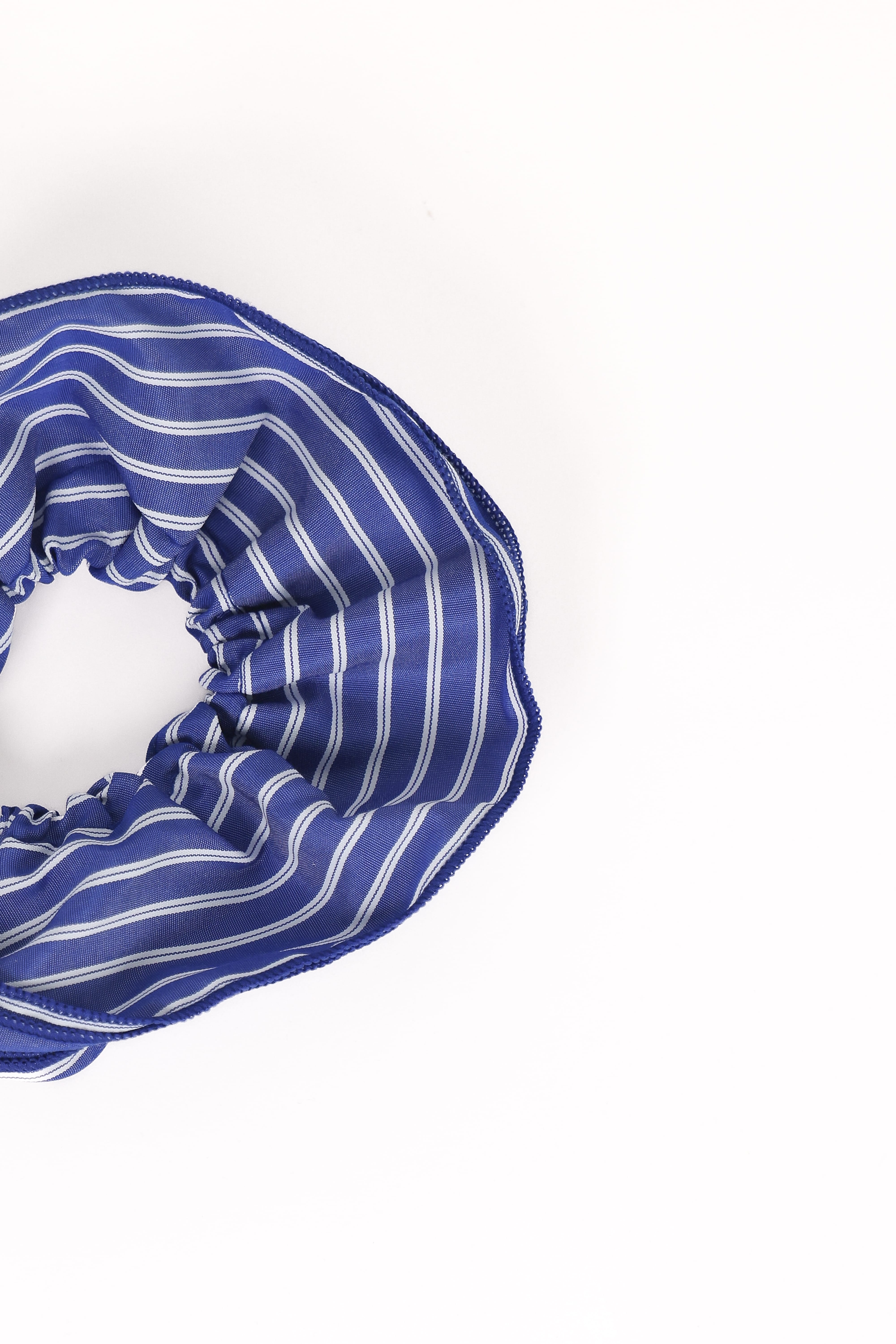 Corina Scrunchie - Blue Stripe