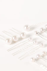 Laina Hair Pins - Pearl
