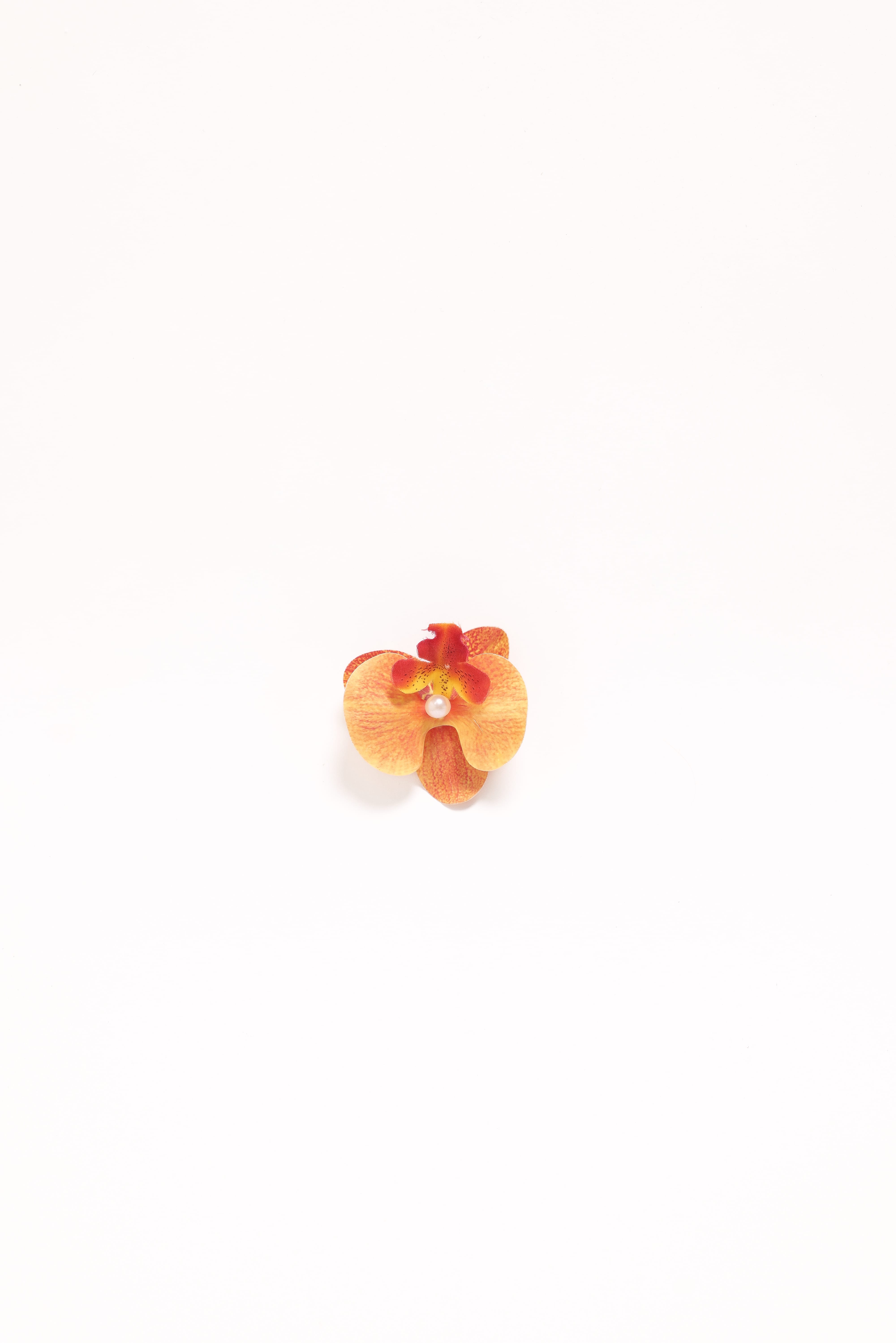 Leila Orchid Hair Clip - Orange