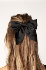 Miranda Bow Hair Clip - Black