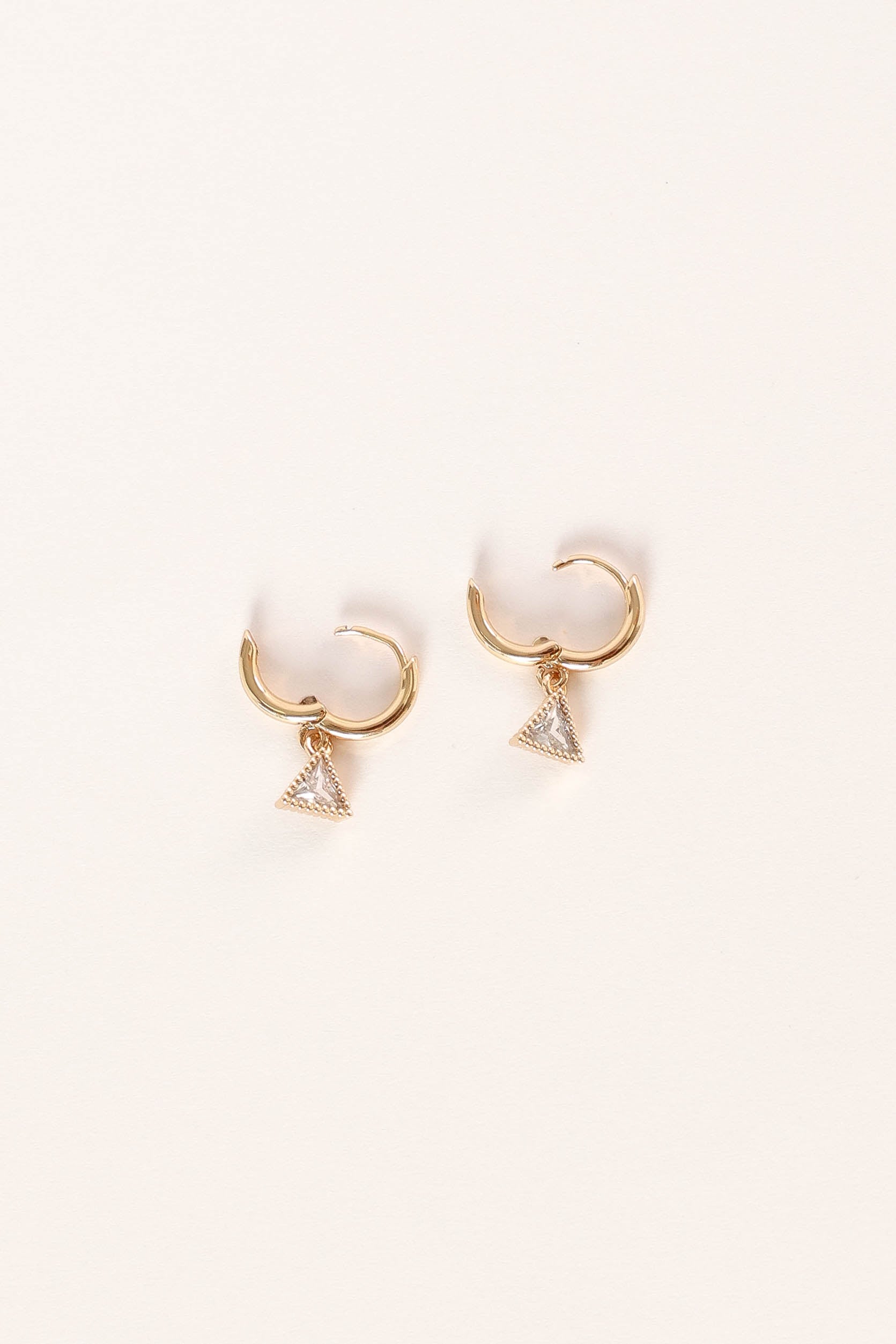 Regina Triangle Drop Earrings - Gold