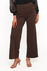 Benton Belted Pant - Brown