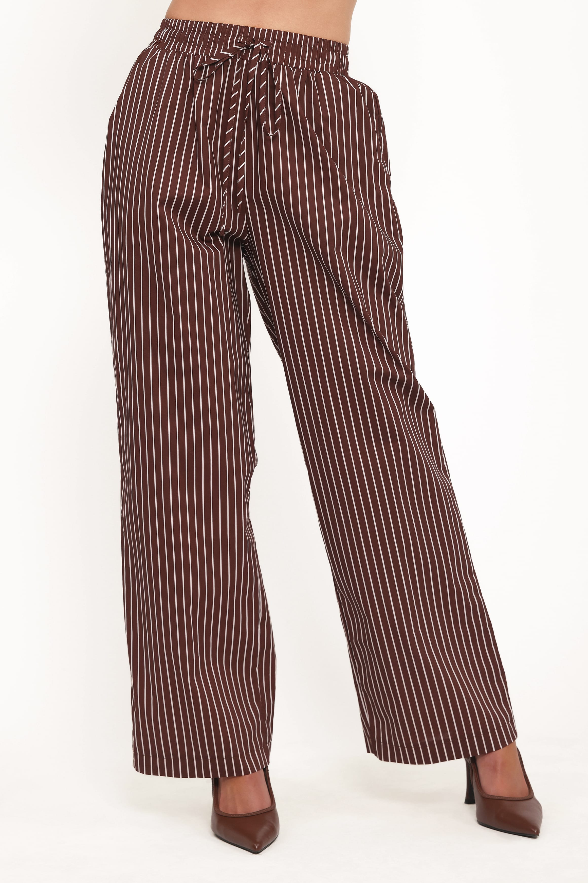 Darya Pants - Chocolate Stripe
