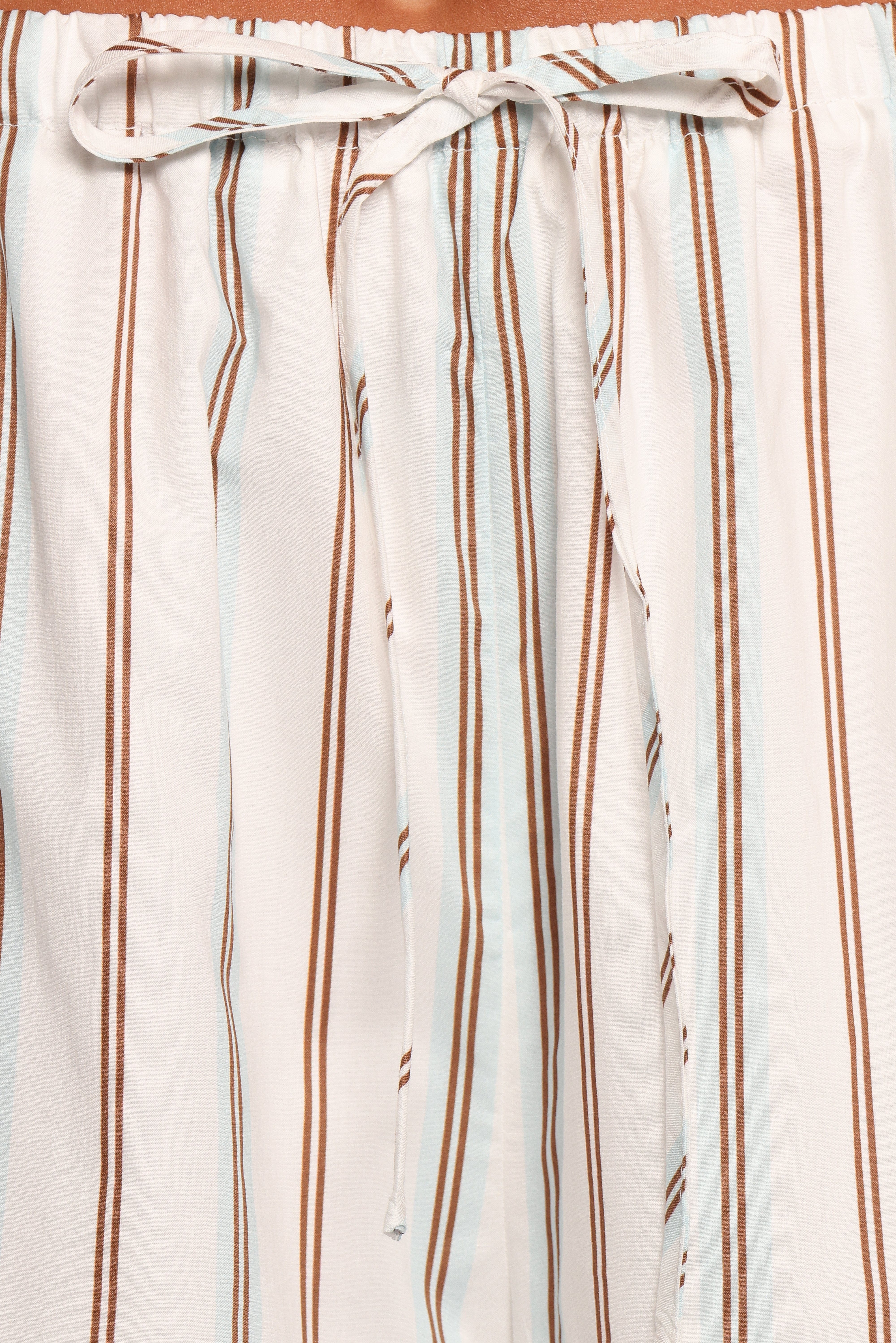 Ember Cotton Pants - Blue Brown Stripe