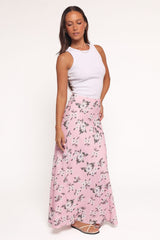 Evie Maxi Skirt - Pink Floral