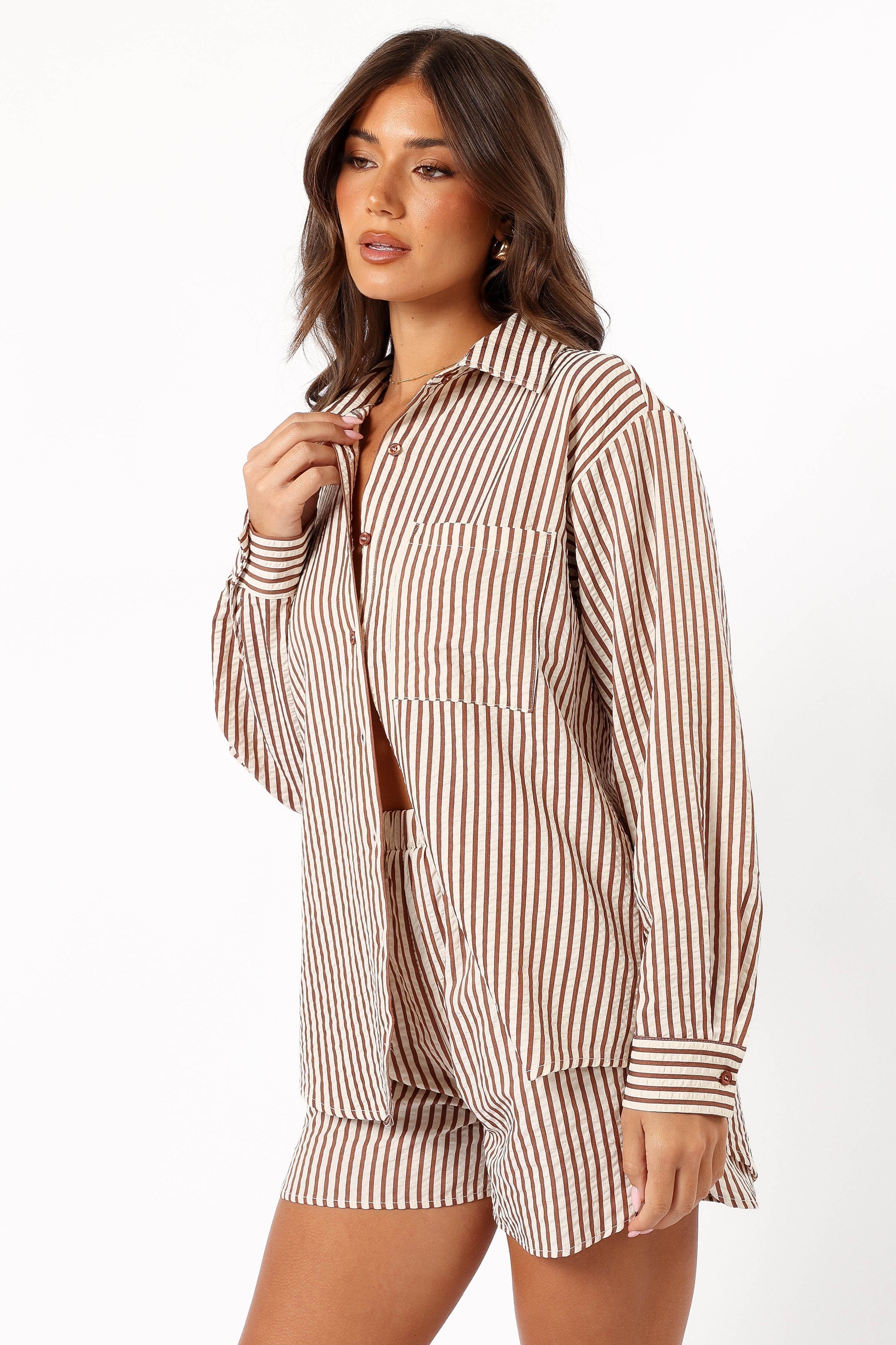 Kennie Shorts - Brown Stripe