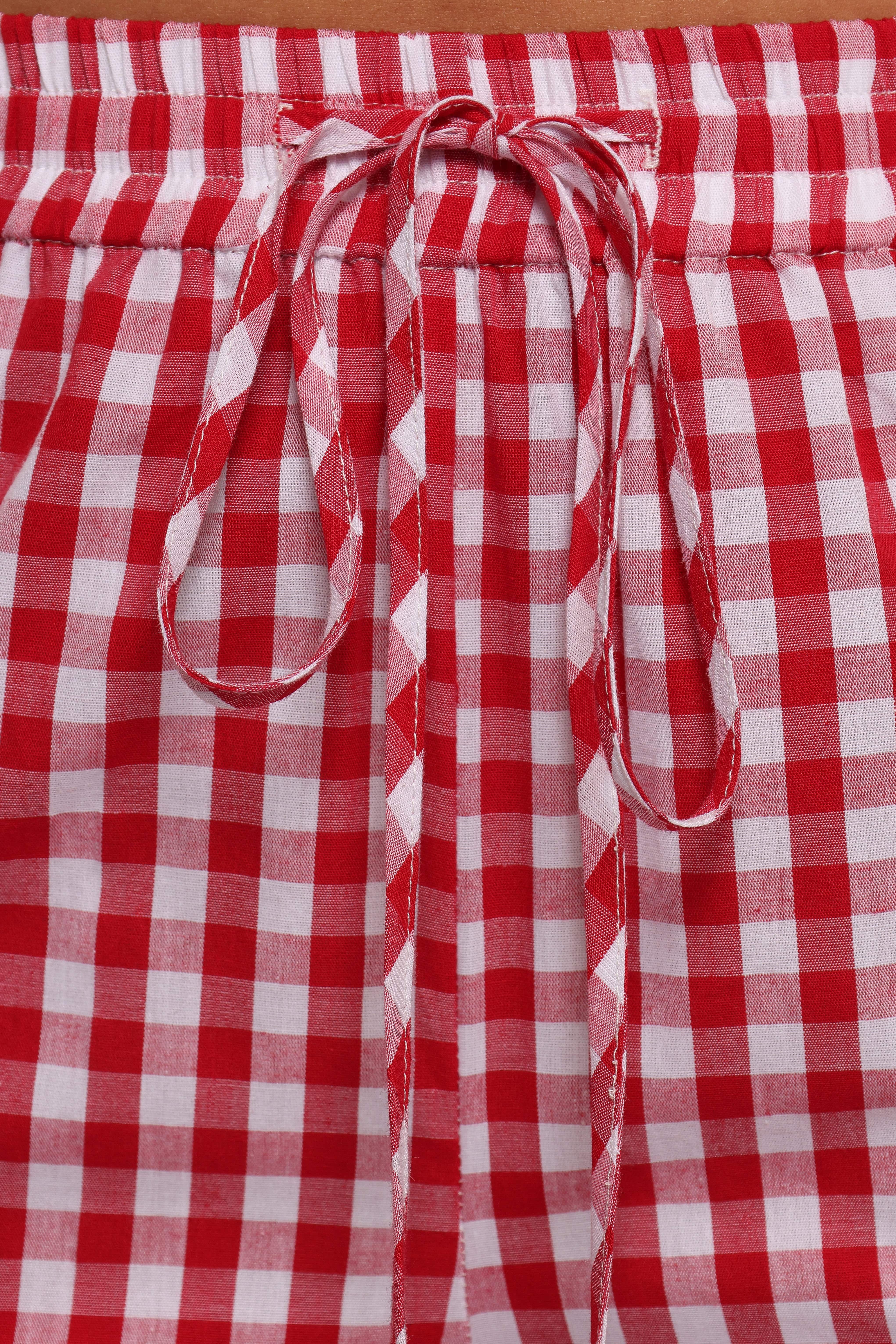 Marina Pant - Red Gingham