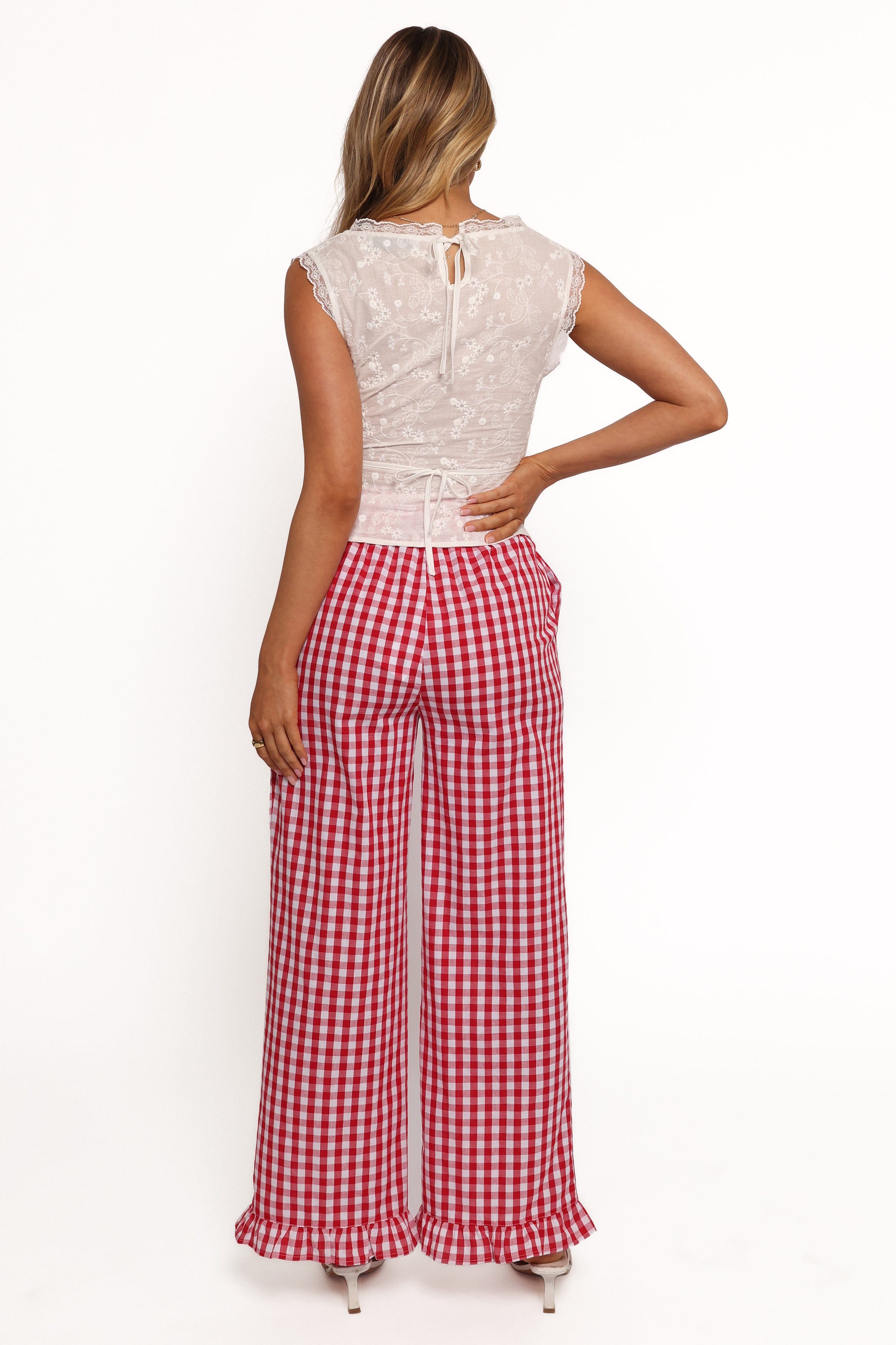 Marina Pant - Red Gingham