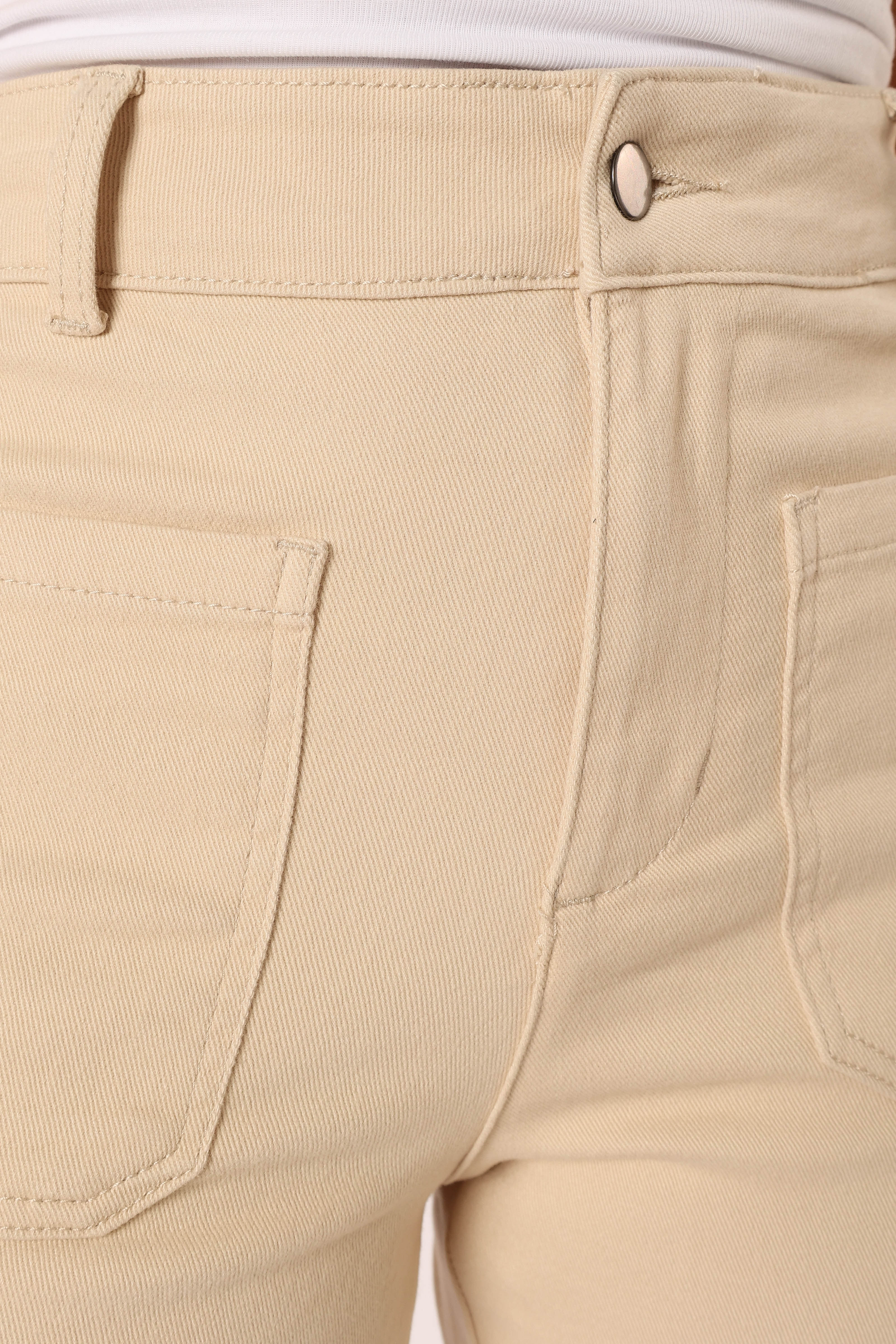 Nico Wide Leg Jean - Beige