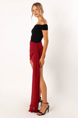 Night Lover Mini Skirt - Merlot