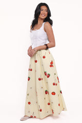 Remira Midi Skirt - Yellow Cherry