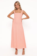 Amalie Maxi Dress - Pastel Peach