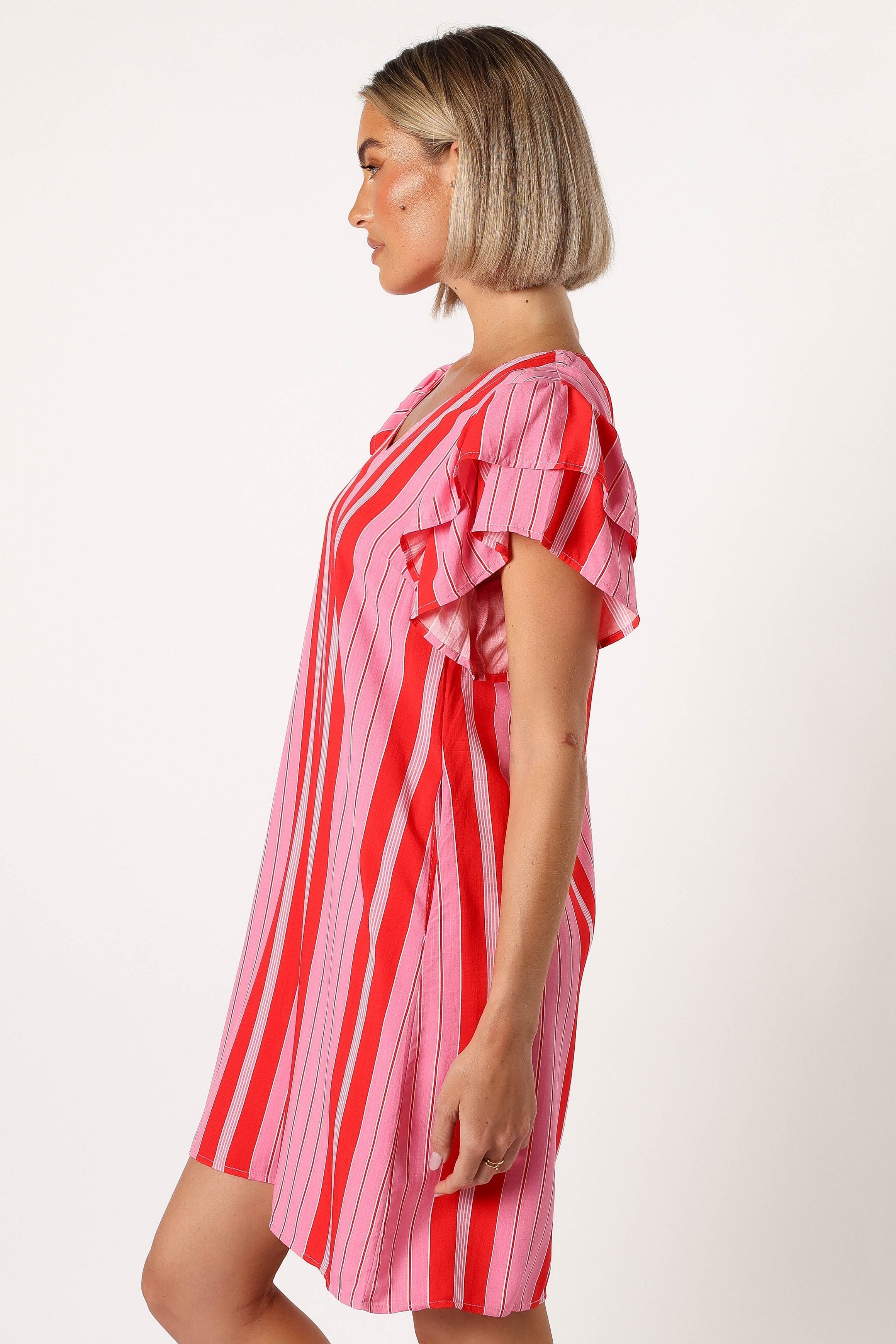 Amara Mini Dress - Pink Stripe