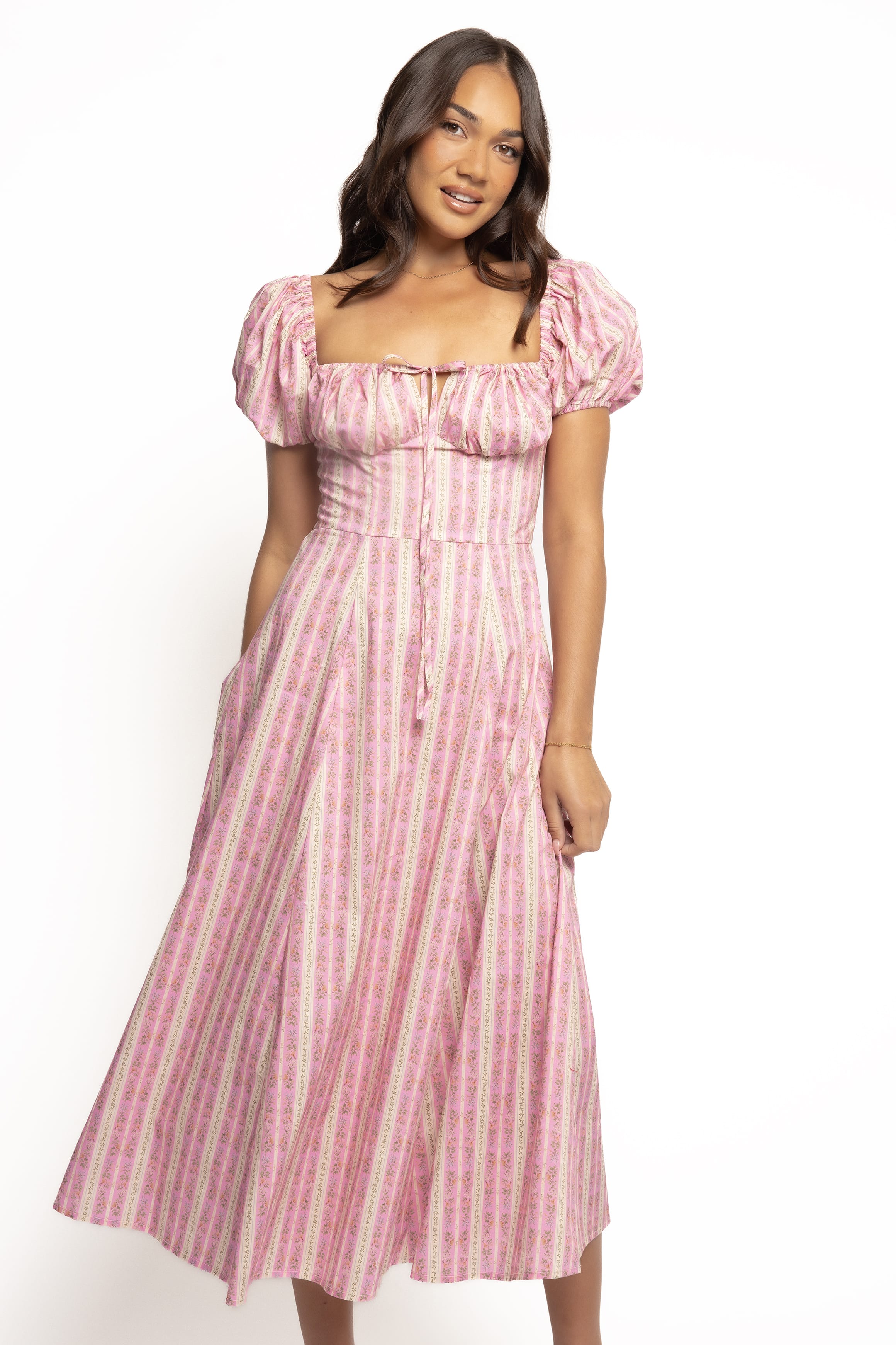Amethyst Midi Dress - Pink