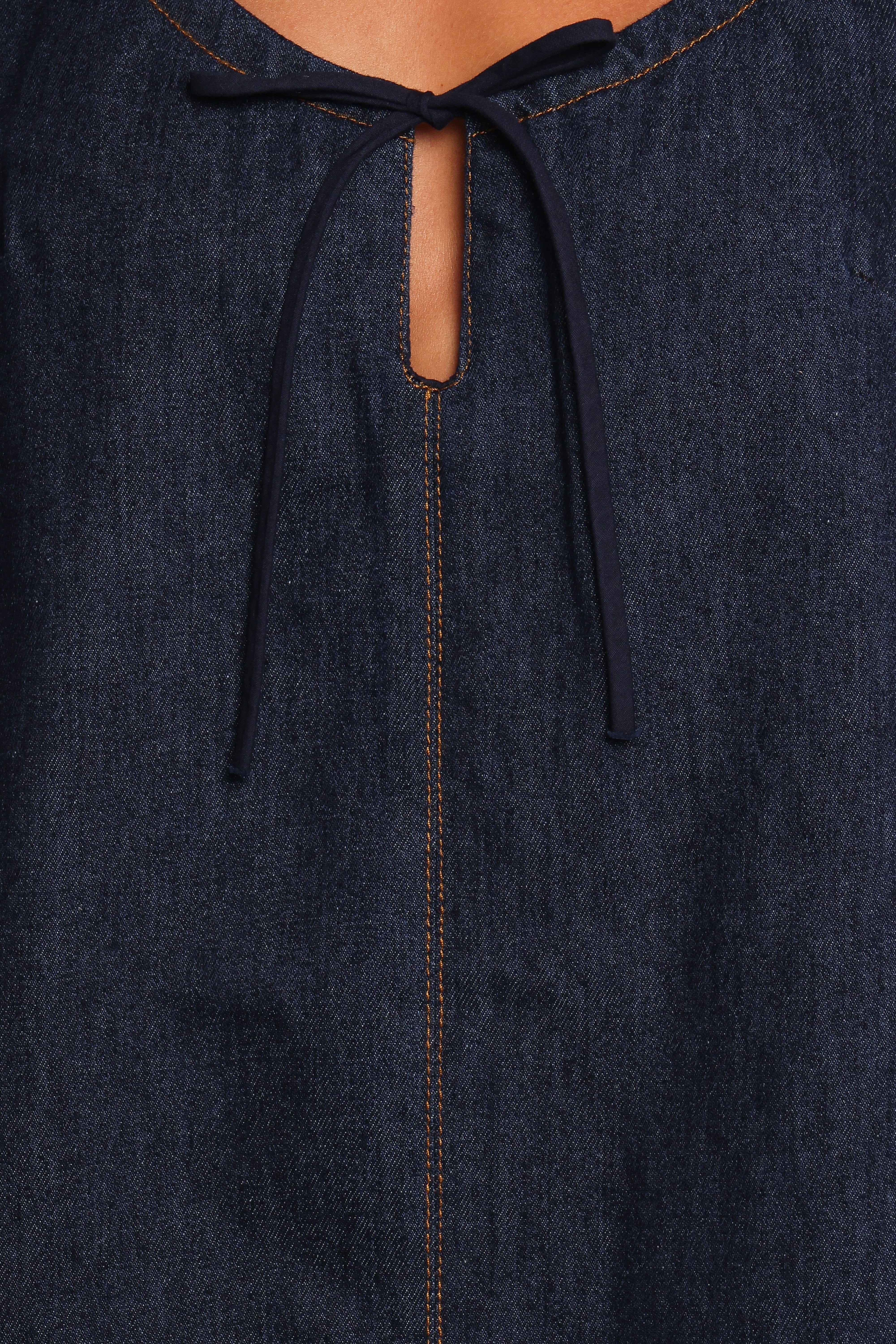 Azen Mini Dress - Dark Denim