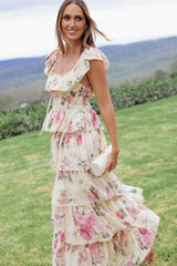 Belle Maxi Dress - Yellow Floral