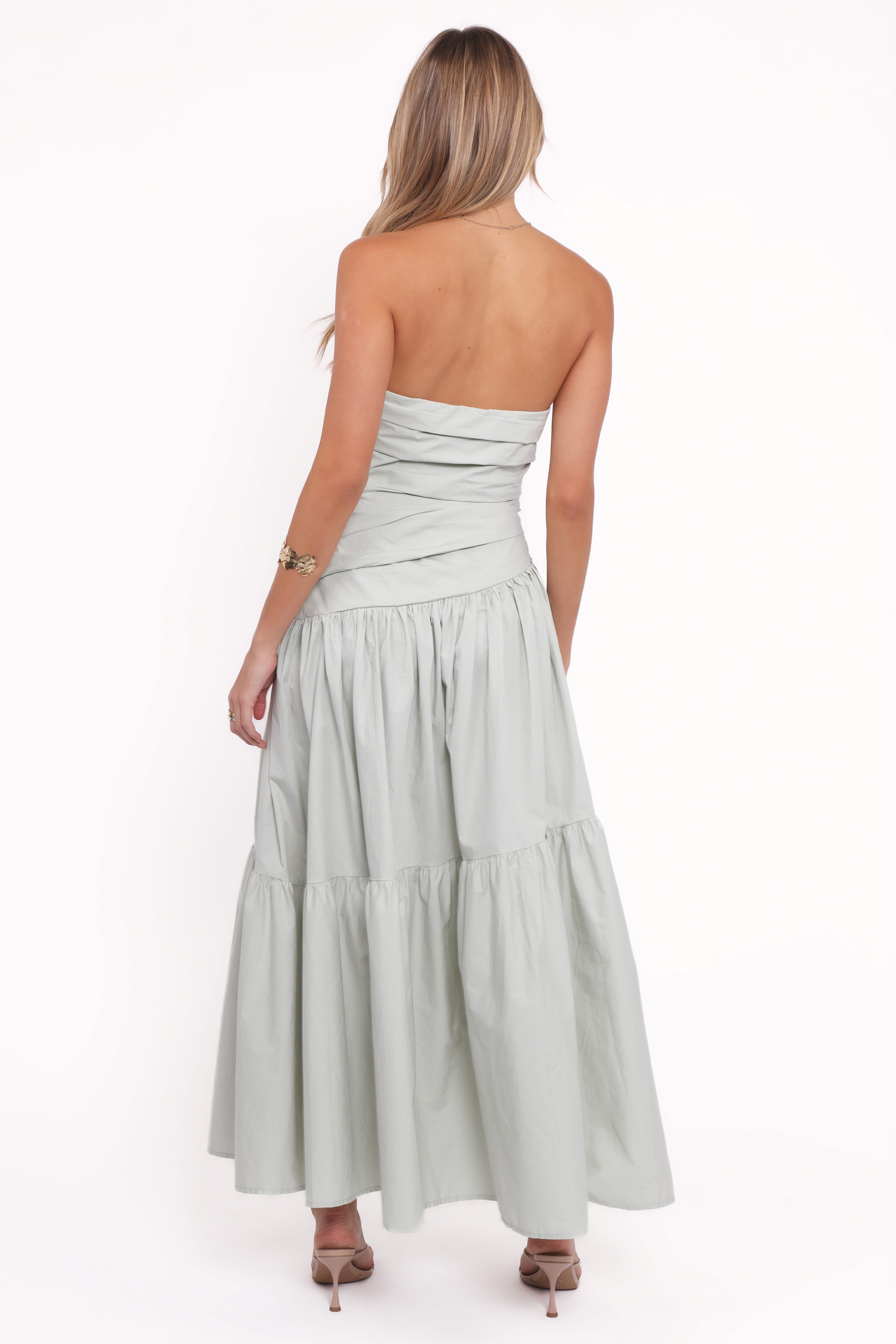 Blanche Strapless Maxi Dress - Mint