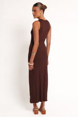 Brody Midi Dress - Chocolate