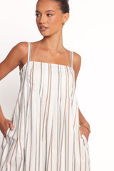 Corfu Midi Dress - Blue Stripe