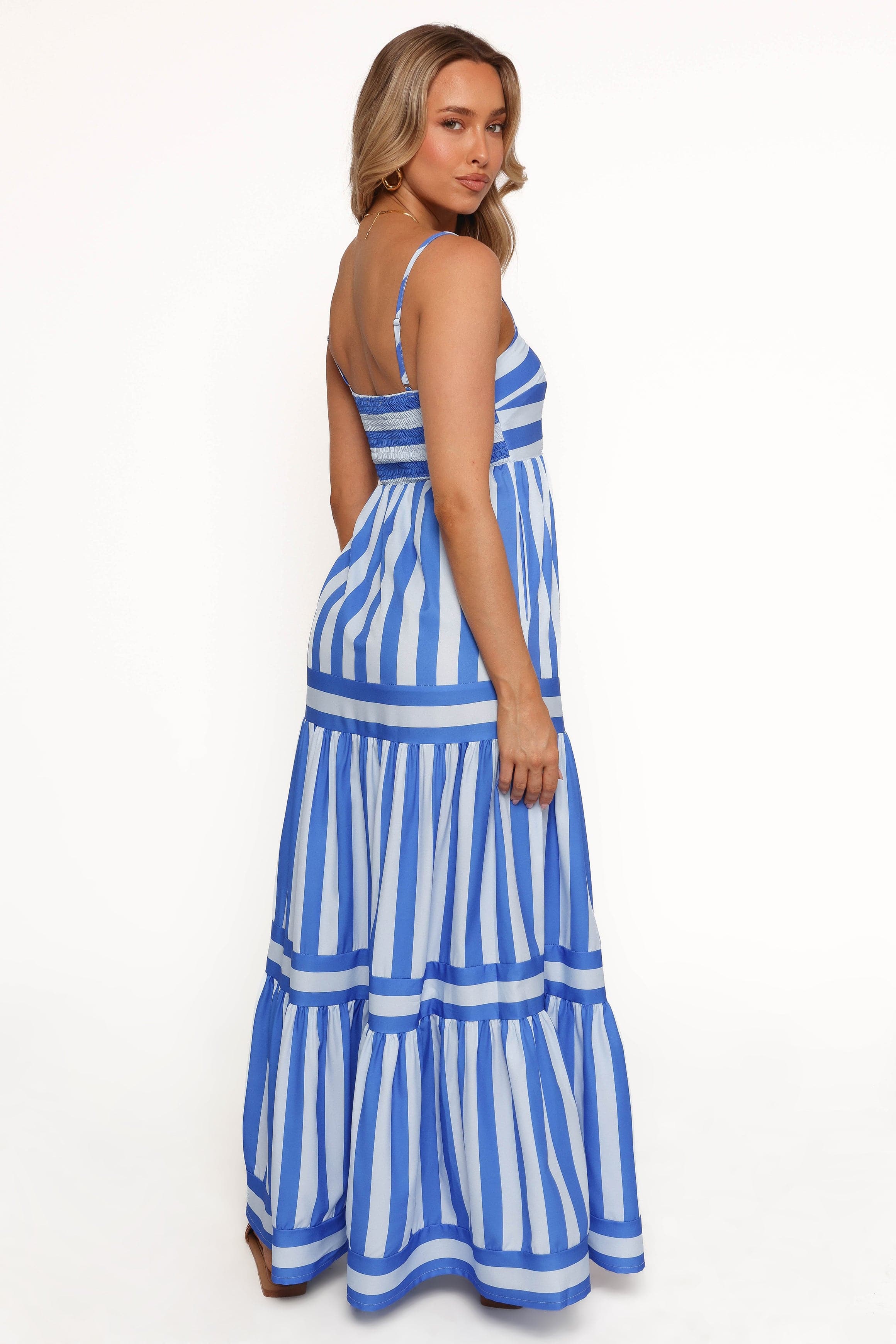 Emry Maxi Dress - Blue Stripe