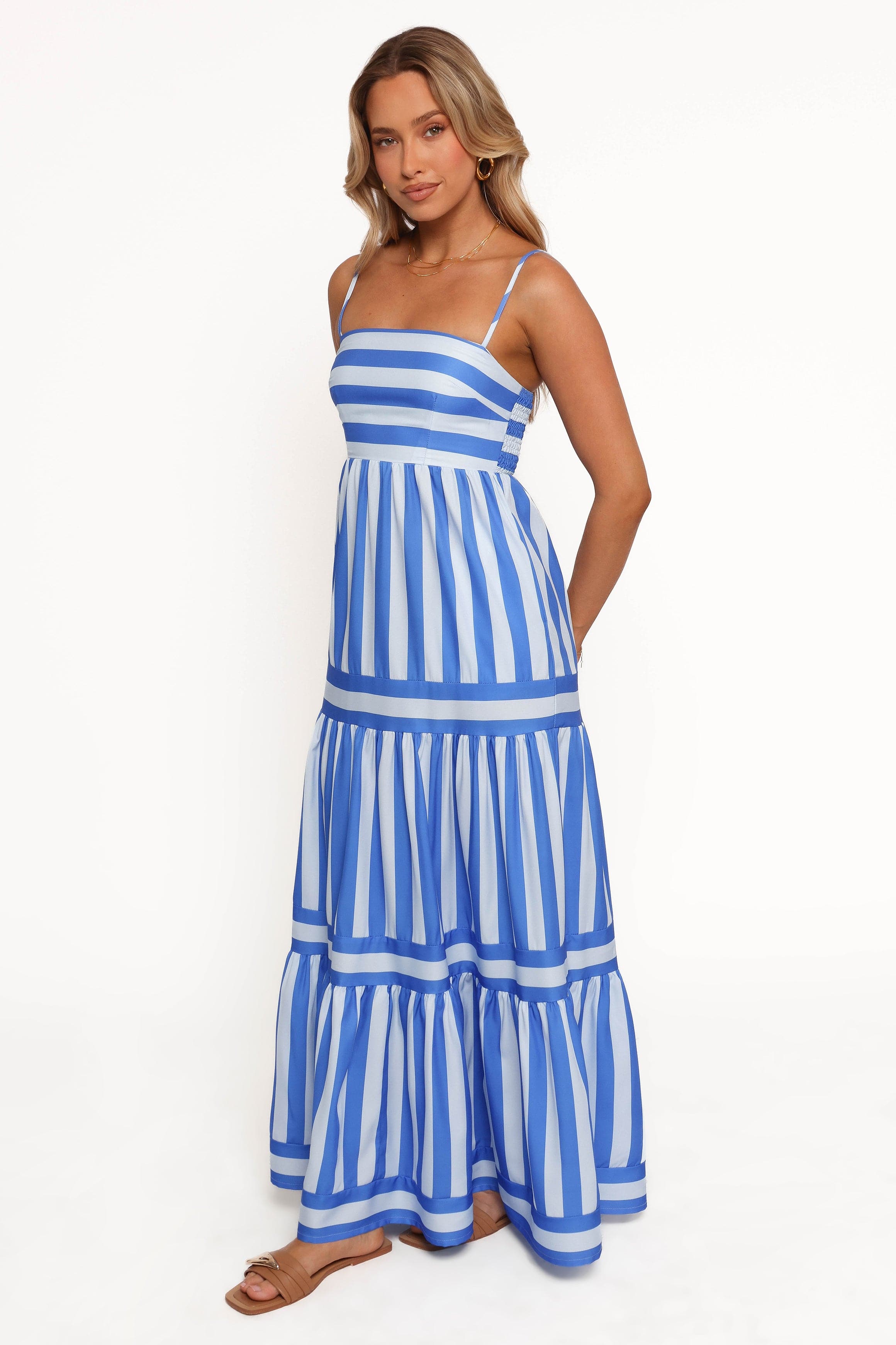 Emry Maxi Dress - Blue Stripe