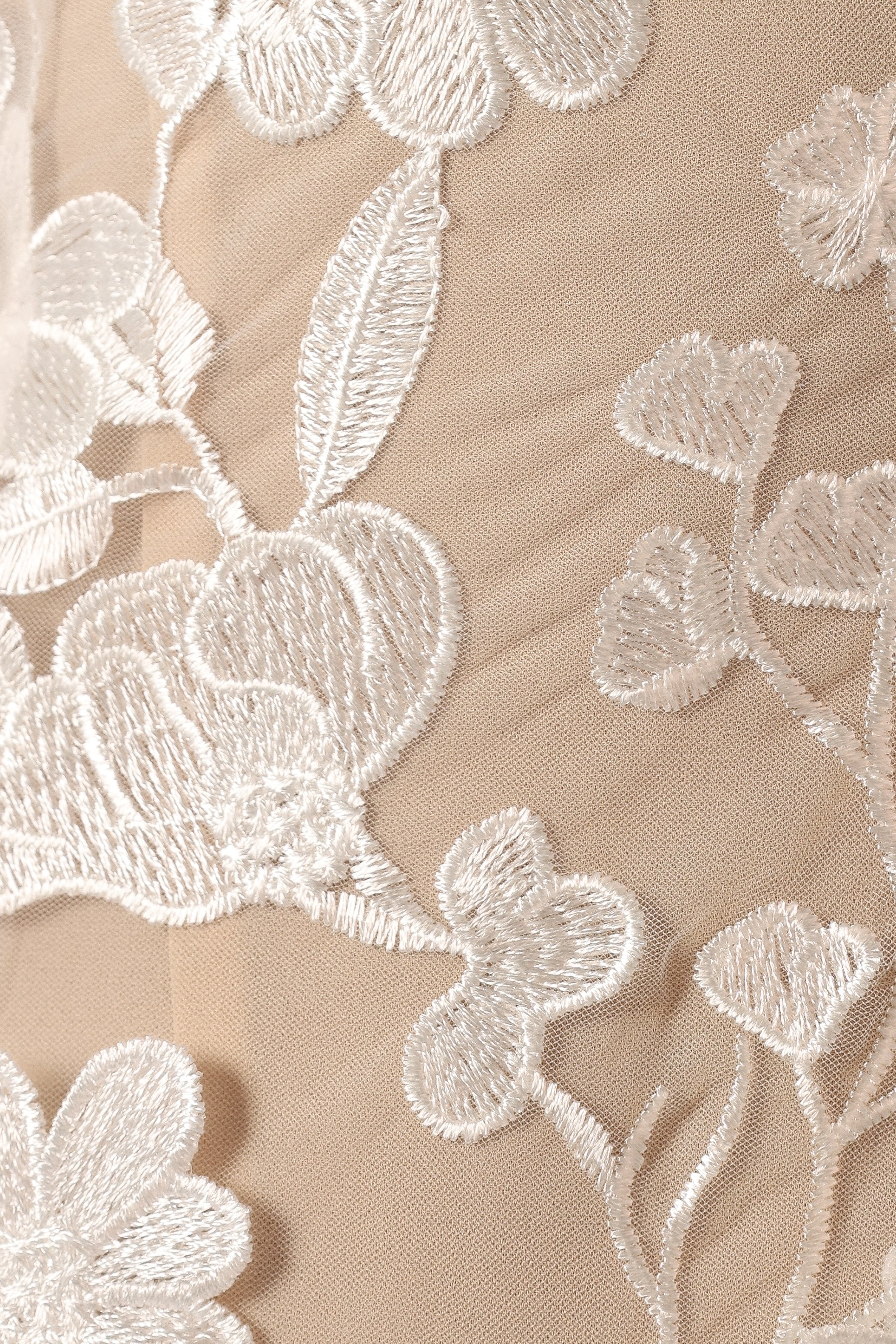 Evelynn Mini Dress - White/Nude