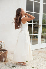 Franki Midi Dress - White Cream