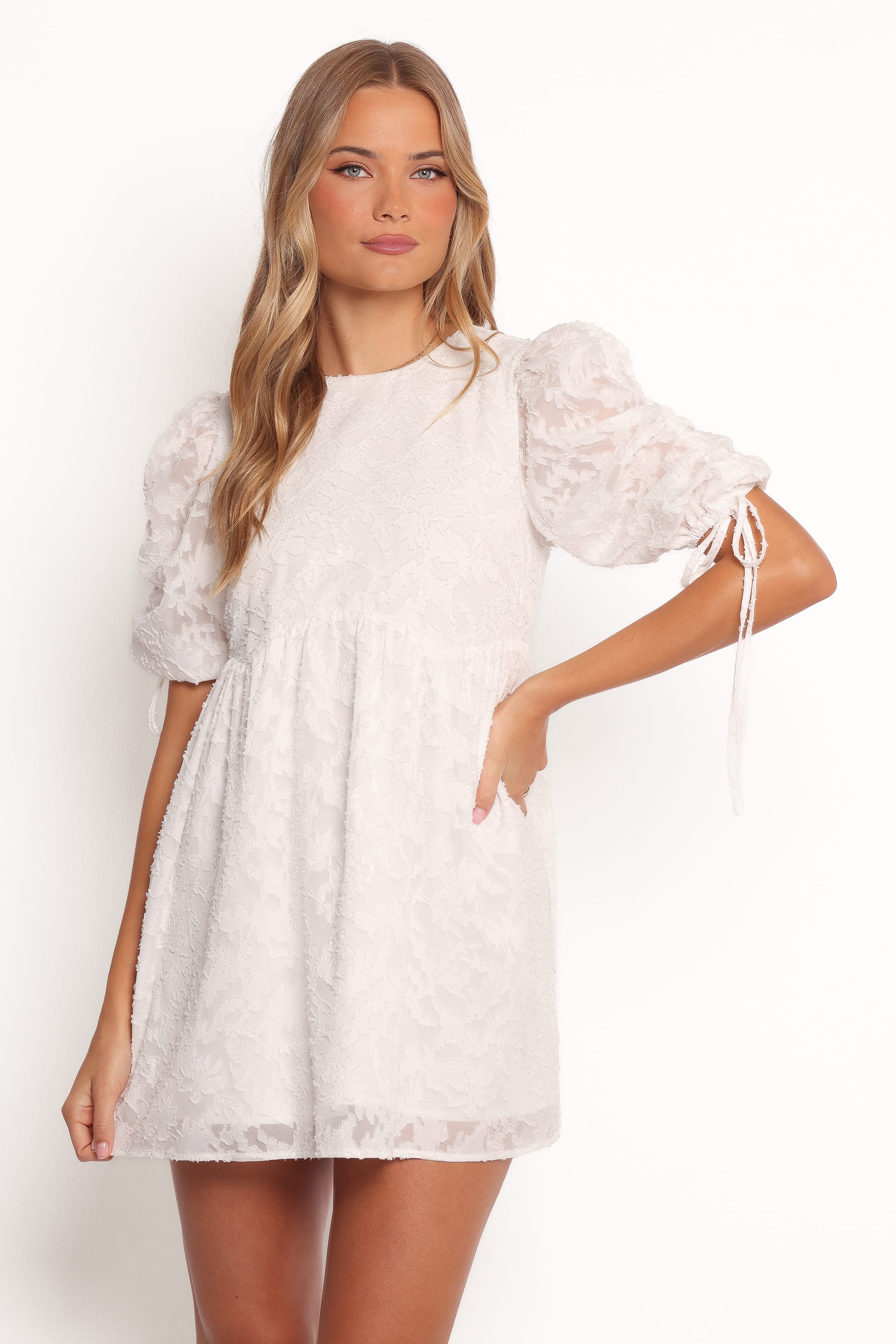 Giselle Mini Dress - White Floral
