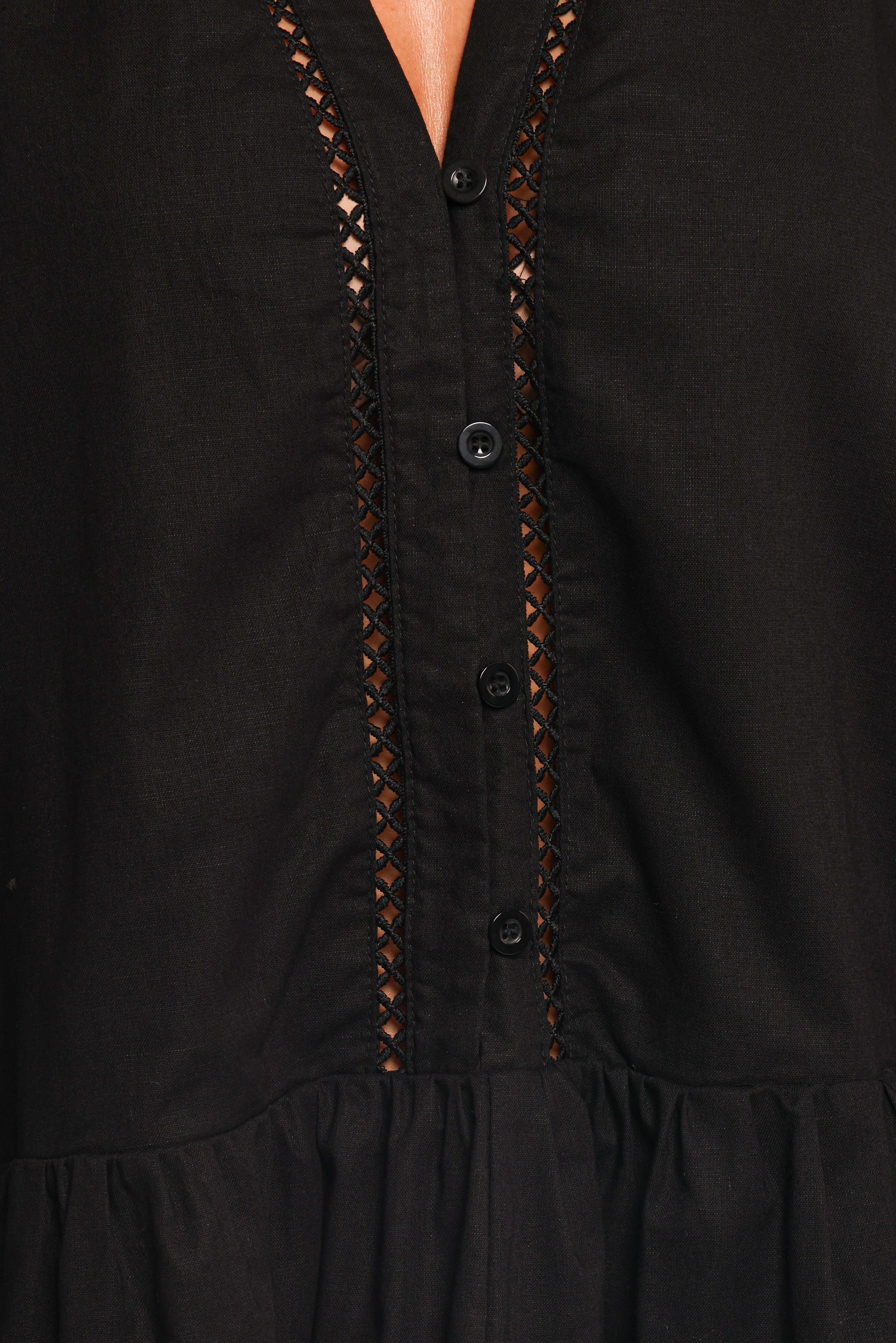 Hart Long Sleeve Mini Dress - Black
