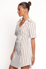 Hayes Mini Dress - Blue Stripe