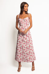 Imelda Midi Dress - Rose Print