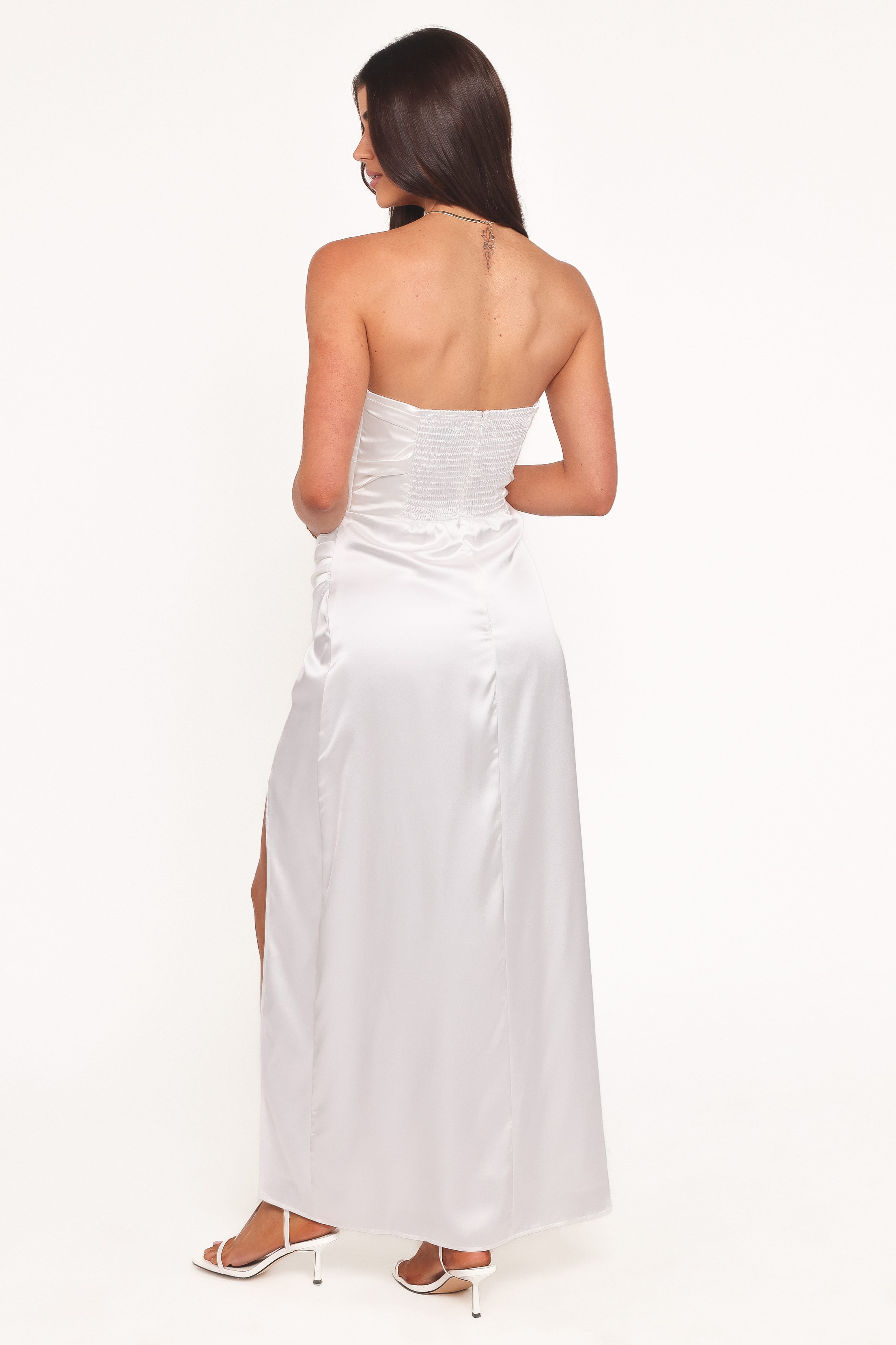 Kara Strapless Maxi Dress - White
