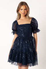 Karina Mini Dress - Navy
