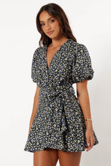 Kenn Wrap Mini Dress - Indigo Vanilla