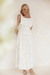 Leticia Midi Dress - Blue Ditsy Floral