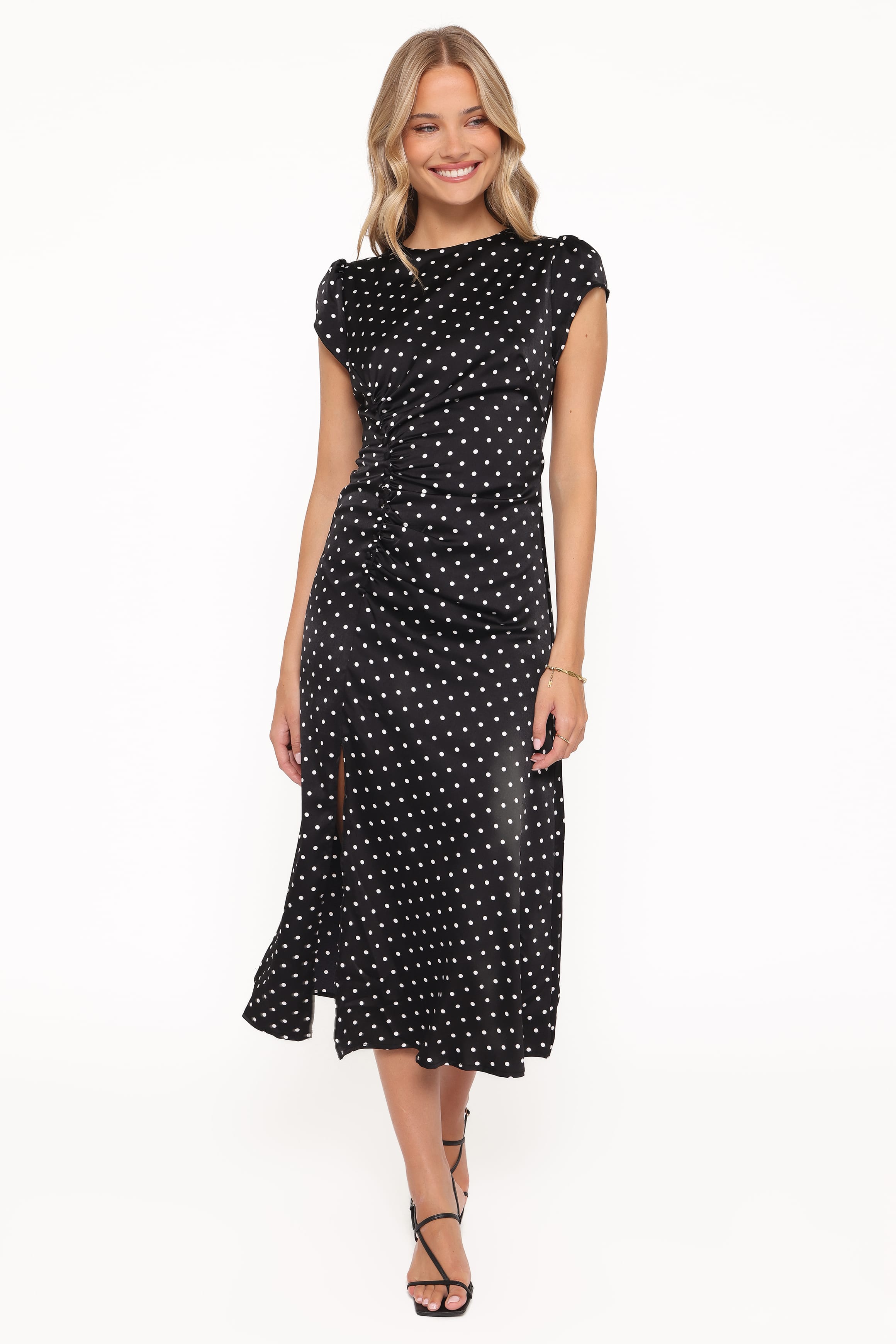 Lisbeth Midi Dress - Black Polka Dot