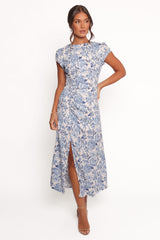 Lisbeth Midi Dress - Blue Floral