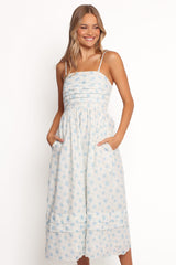 Lisette Midi Dress - Blue