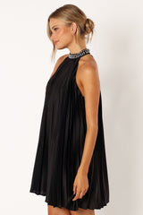 Lizzy Halterneck Mini Dress - Black