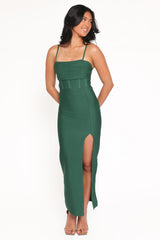 Louisa Midi Dress - Emerald Green
