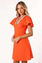 Lyle Mini Dress - Orange/Pink